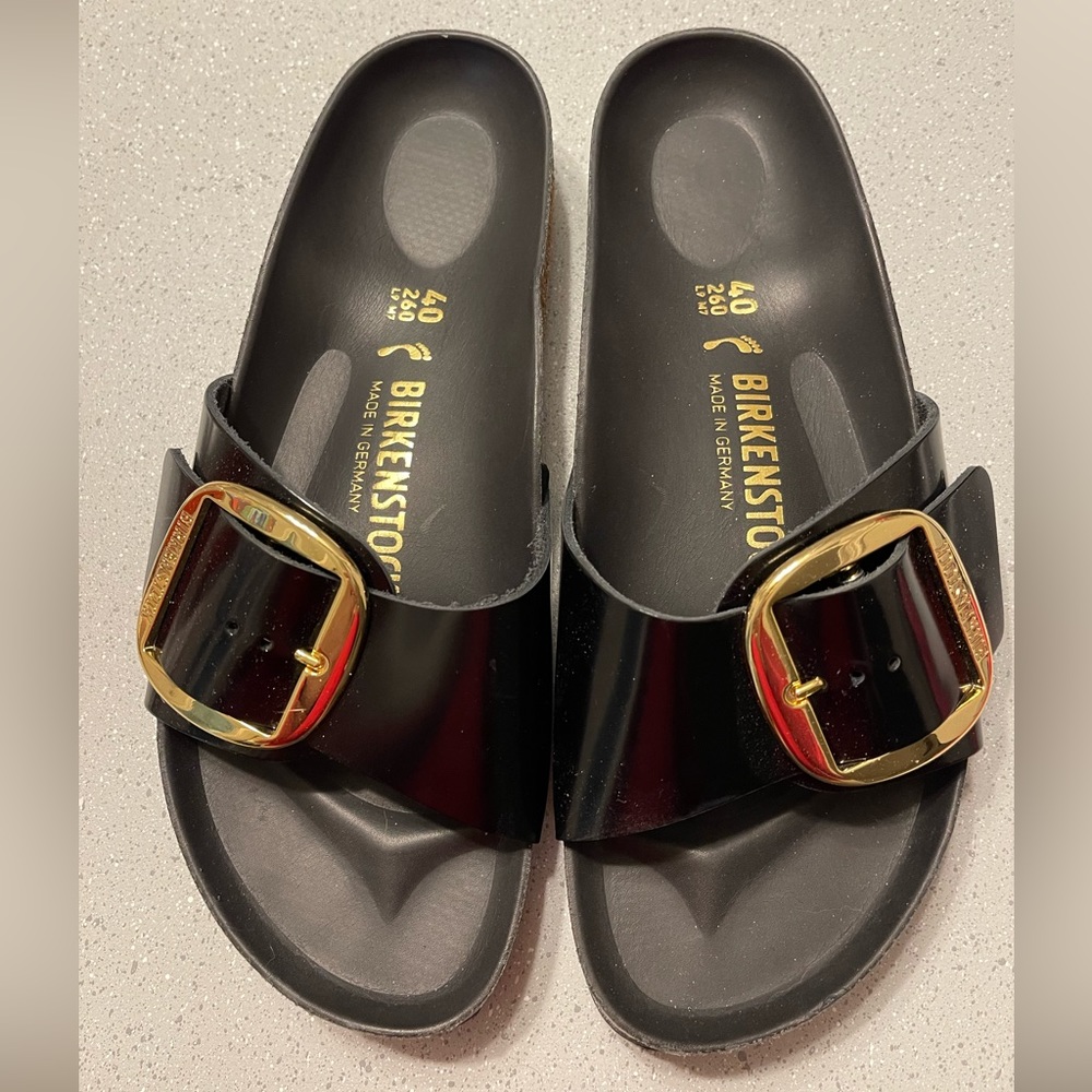 Birkenstock big buckle Madrid gold size 40